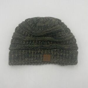 C.C. Green Knitted Beanie Hat Winter